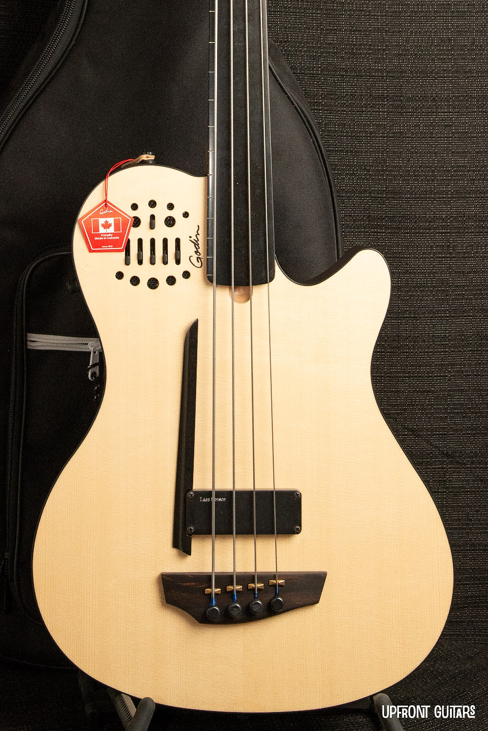 Godin A4 Ultra Fretless Natural 2025 A/E SF Fretless Bass w/Gig