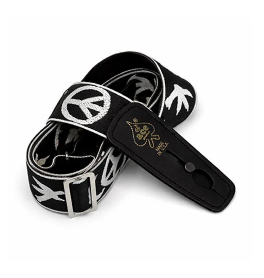 Lock-It Straps Peace & Doves DN-ACEPRO-6 Ace Vintage Reissue Pro Strap