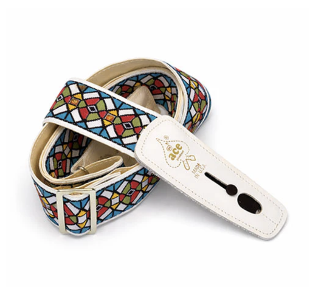 Lock-It Straps 'Stained Glass' DN-ACEPRO-3 Ace Vintage Pro Reissue Strap