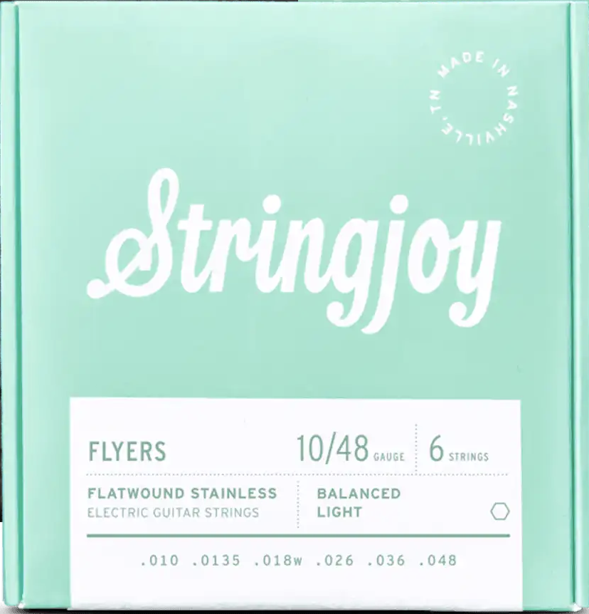 Stringjoy Flyers FR1048 Balanced Light 10-48 Gauge Flatwound Stainless Electric Guitar Strings