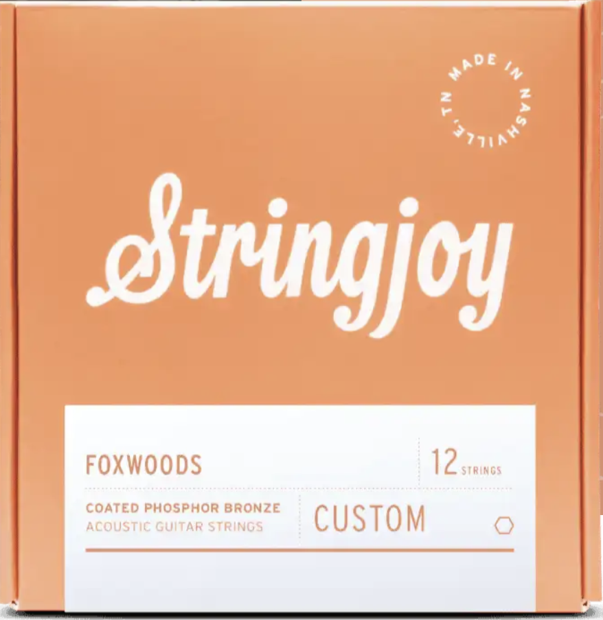 Stringjoy Foxwoods FW1024 Coated Phosphor Bronze Custom Extra Light 10-50 Gauge 12-String Acoustic Guitar Strings