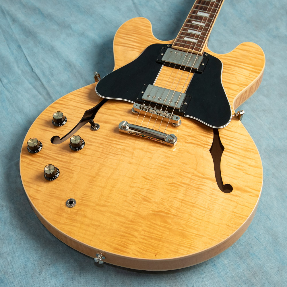 USED Gibson ES-335 Figured Left-Handed Antique Natural Demo 2021 Semi-Hollow Electric Guitar w/OHSC