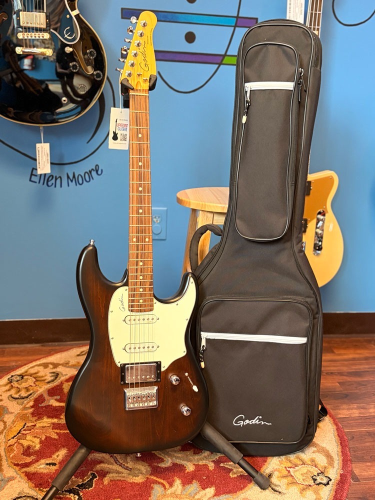 USED Godin Session HT Bourbon Burst Satin 2021 Electric Guitar w/Godin Gig Bag