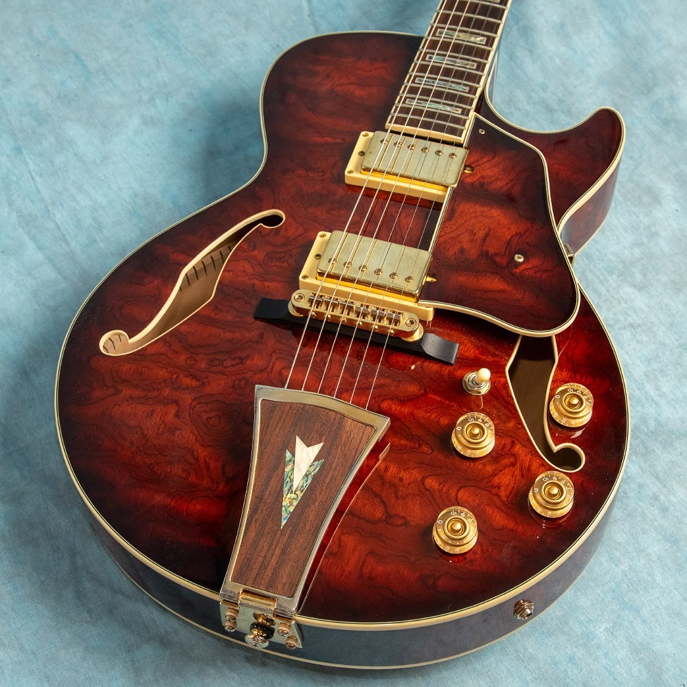 USED Ibanez Artcore AG95 Dark Brown Sunburst 2008 Semi-Hollow Electric Guitar w/Hardshell Case