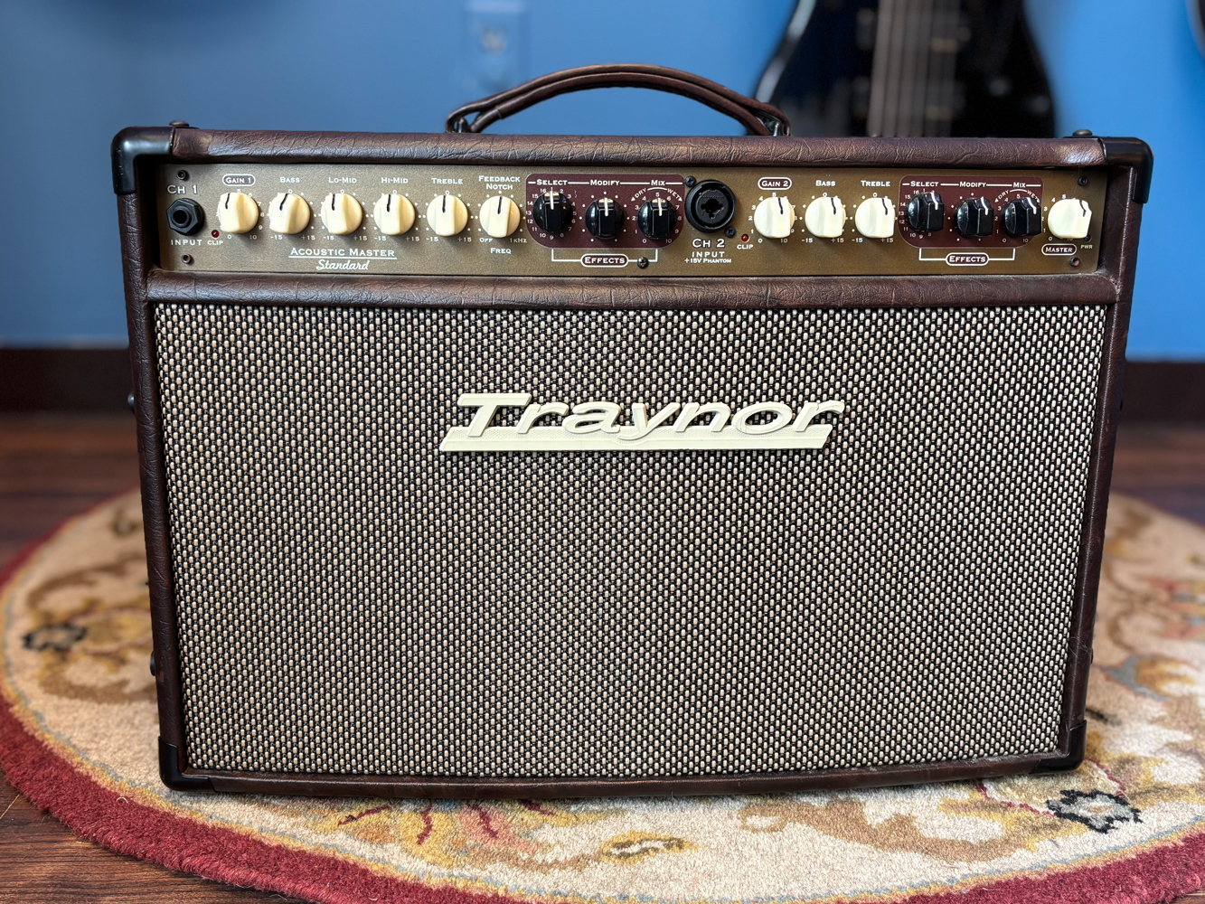 USED Traynor AM Standard 150w Vintage Brown Leatherette 2-Channel Stereo Acoustic Amp - No Cover