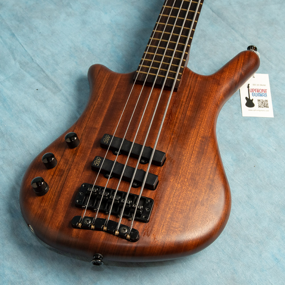 USED Warwick Pro Series Thumb Left-Handed Natural Transparent Satin 2001 5-String Electric Bass w/UFG Gig Bag 