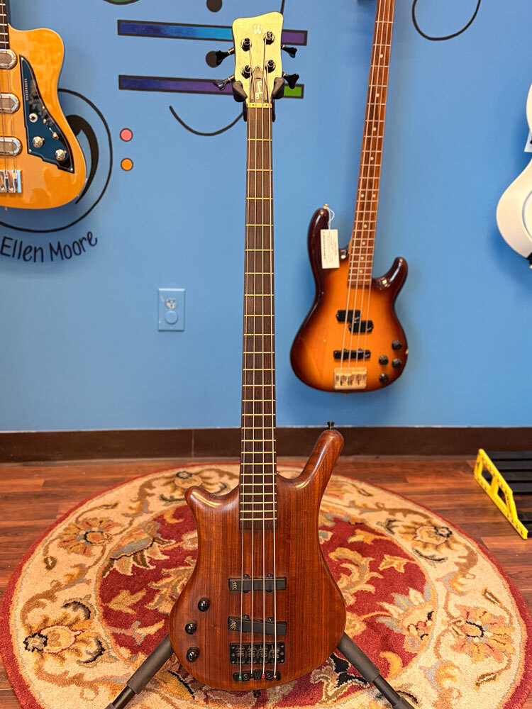 USED Warwick Pro Series Thumb Bolt-On Natural Transparent Satin 2009 Left-Handed 4-String Electric Bass Guitar w/UFG Gig Bag 