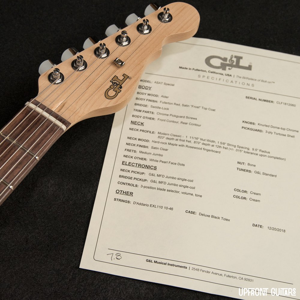 G&L ASAT Special Fullerton Red w/ Satin Frost