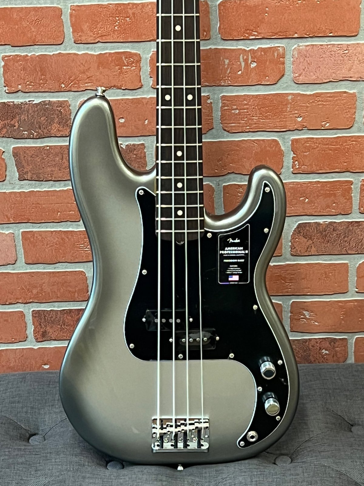 Fender American Professional II Precision Bass Guitar - Mercury