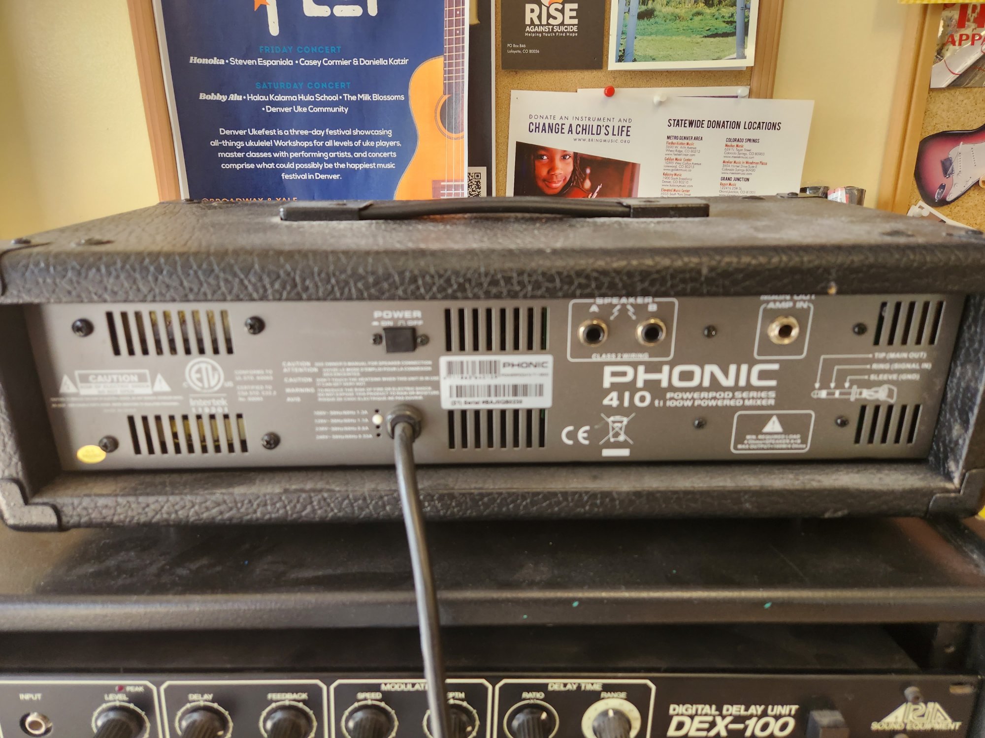 【未使用】PHONIC フォニック POWERPOD 410 100v PHONIC 410 Powerpod Series Mixer 100 Watt 4 Channel -Tested