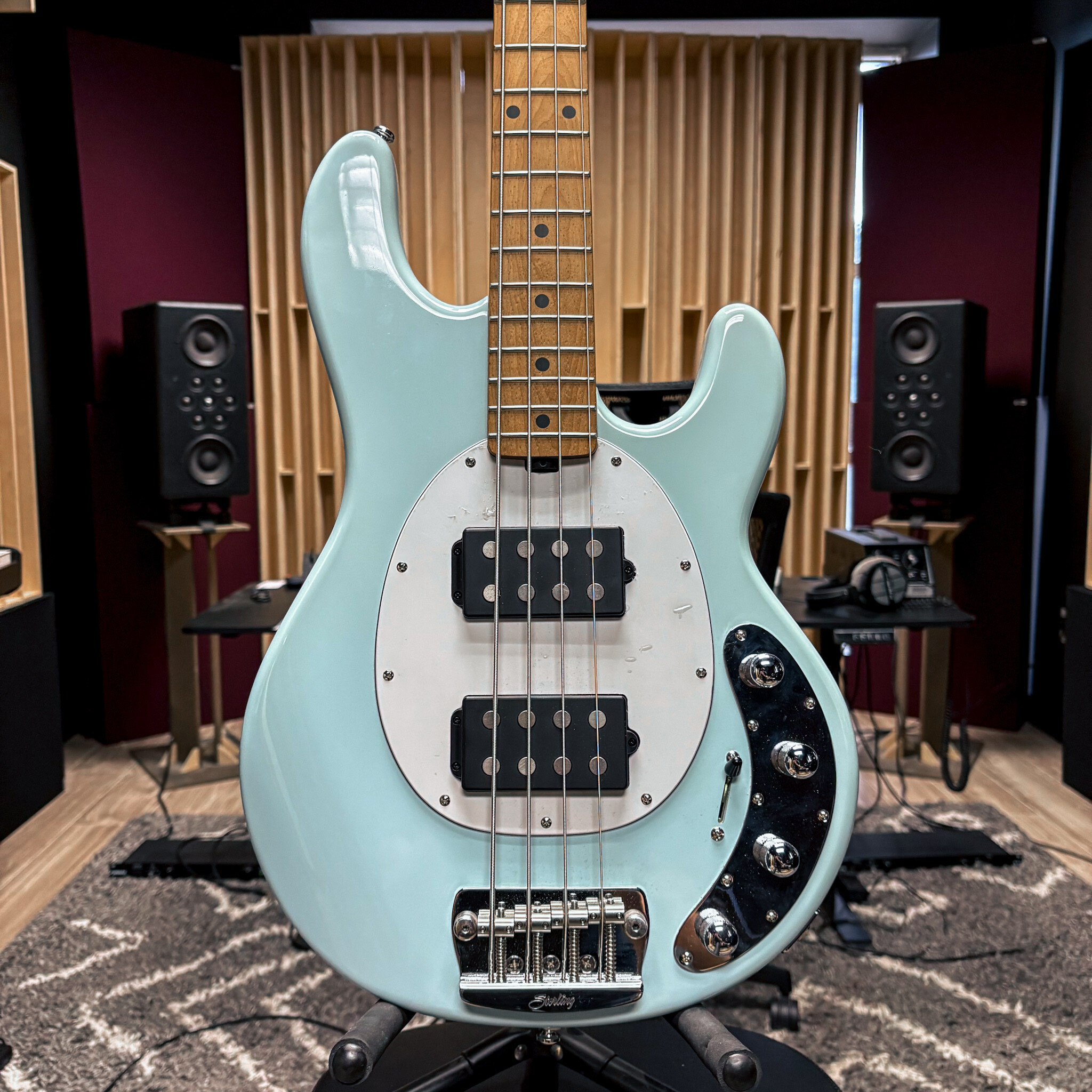 Sterling by Musicman 4 String Bass-Dual Humbucker-Daphne Blue