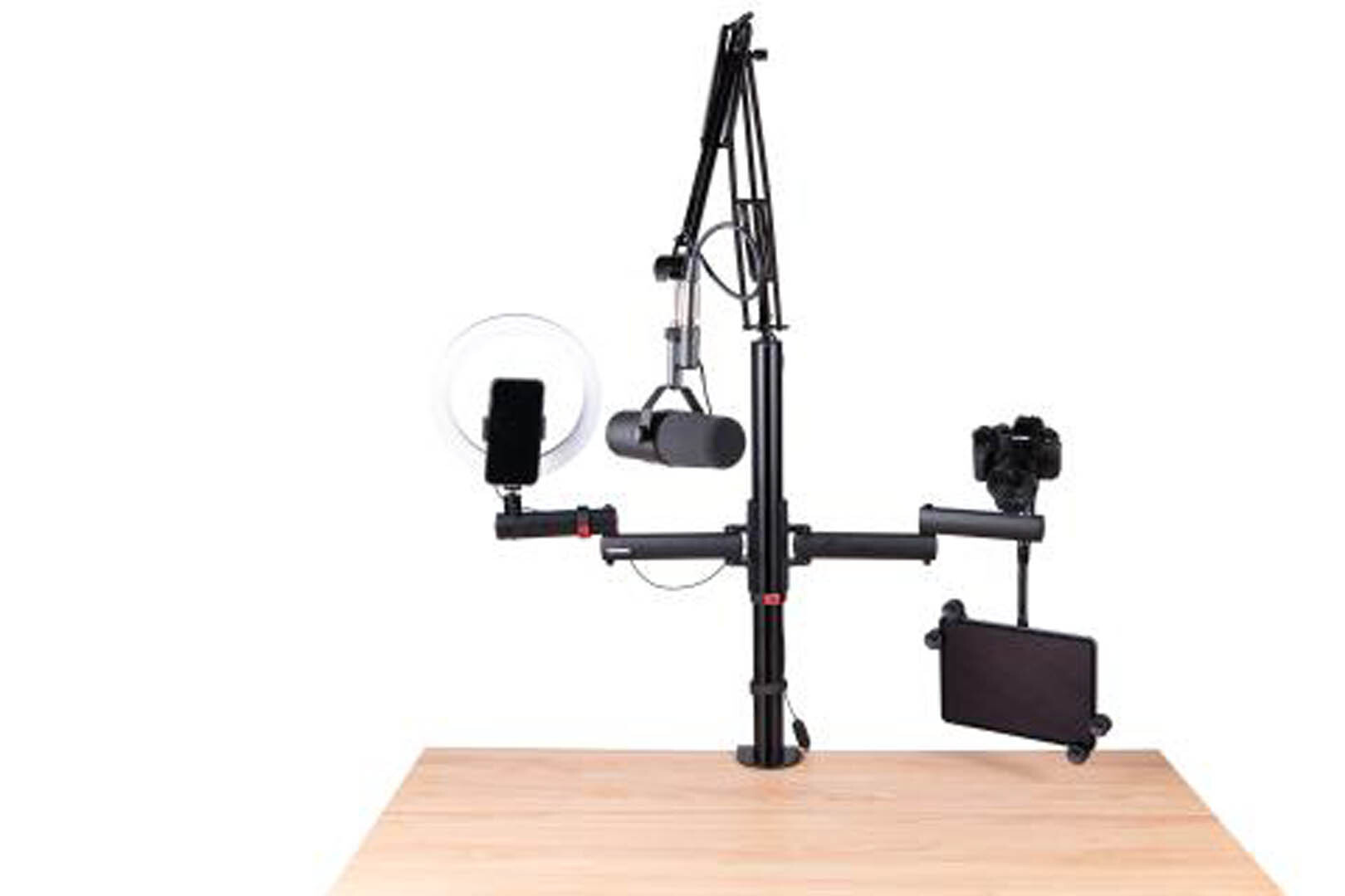 Gator Frameworks ID Series Content Creator Tree with Light, Mic and Camera Attachments