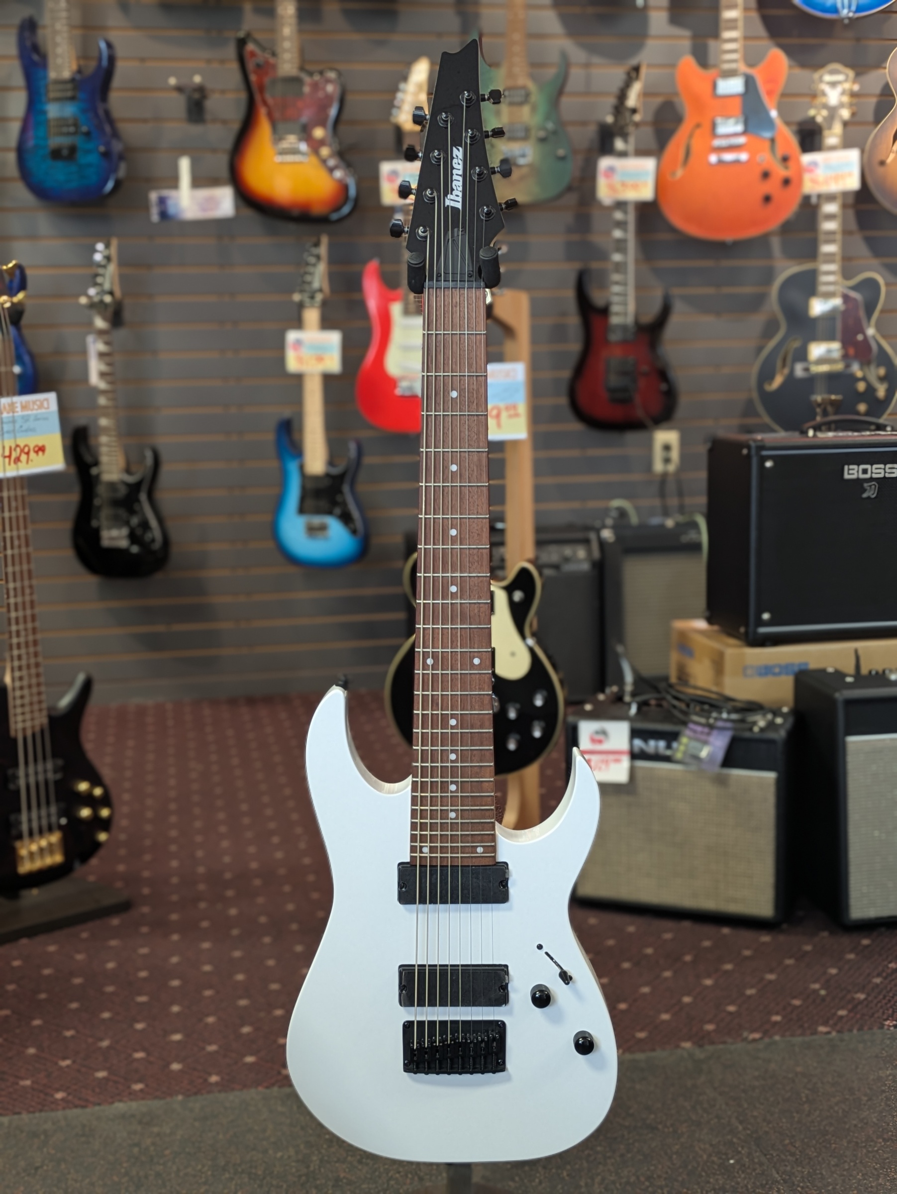 Ibanez RG8 8-String Electric Guitar – White