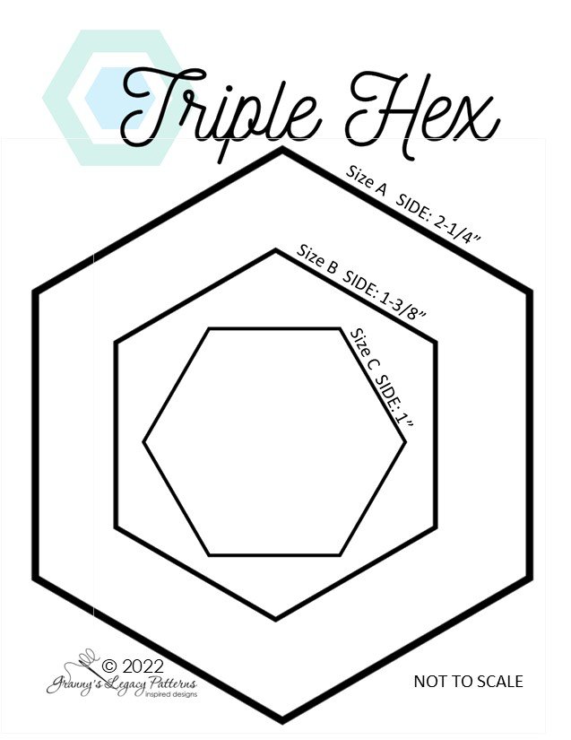Triple Hex - Aluminum Hexagon Template Set