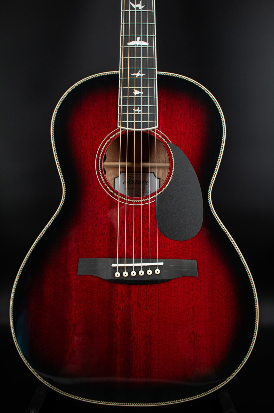 PRS SE P20 Parlor Acoustic-Electric Guitar - Fire Red Burst