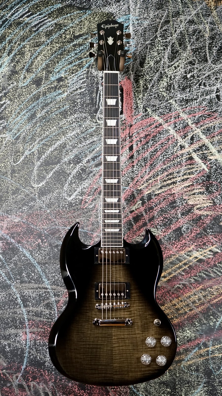 Epiphone SG Modern Figured Trans Black Fade