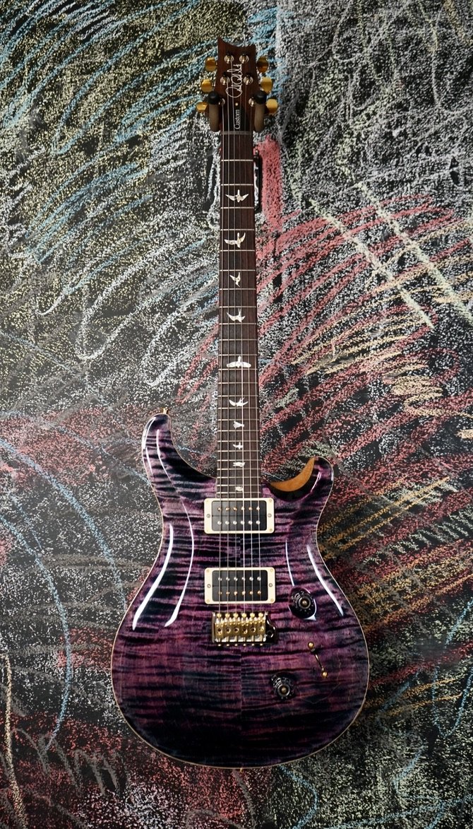 PRS Custom 24 Flame Maple Purple Iris Hybrid Package 10-top