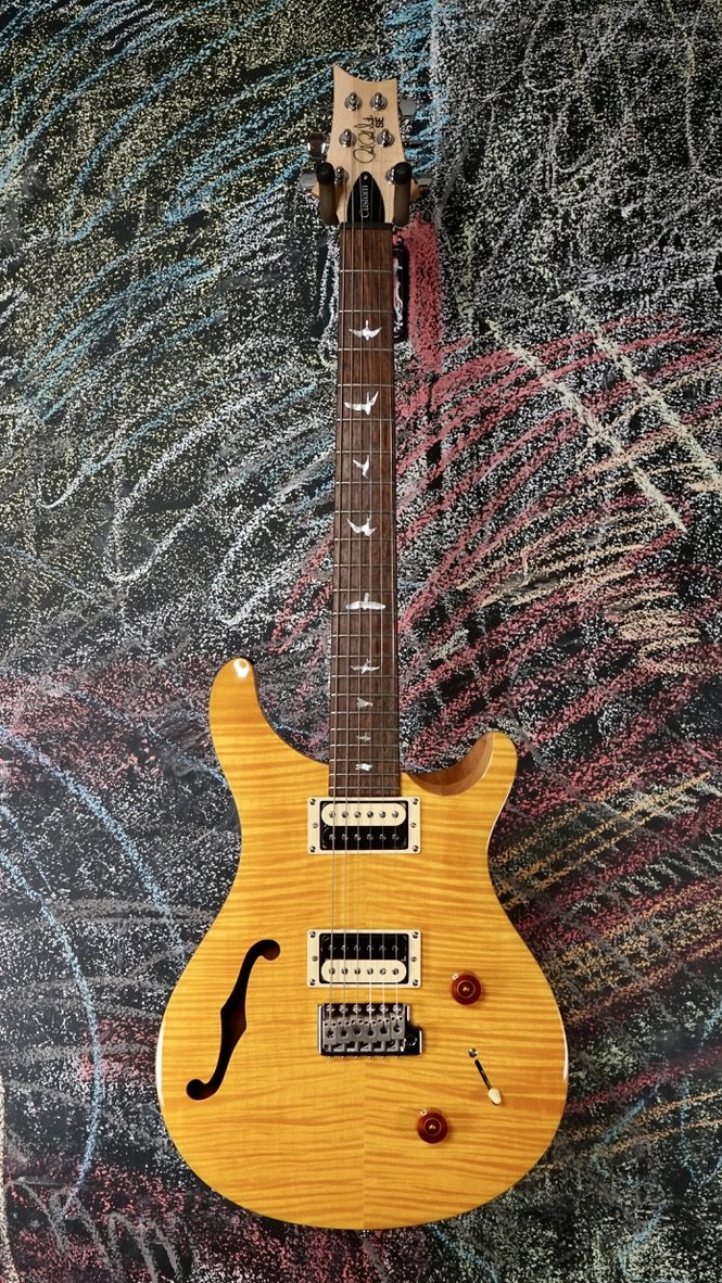 PRS SE Custom 22 Semi-Hollow Santana Yellow - 825362067566