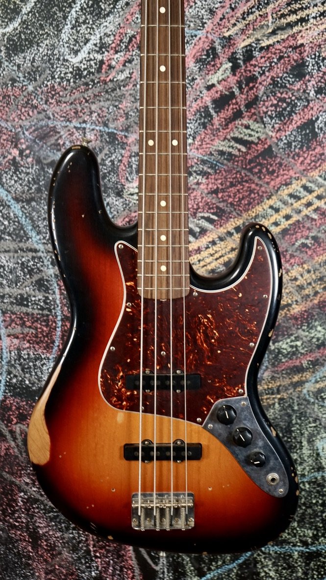 ベース Fender 60 ANN RoadWarn 60S Jazz Bass Fender 60th Anniversary Roadworn 60s Jazz Bass - 3-Color