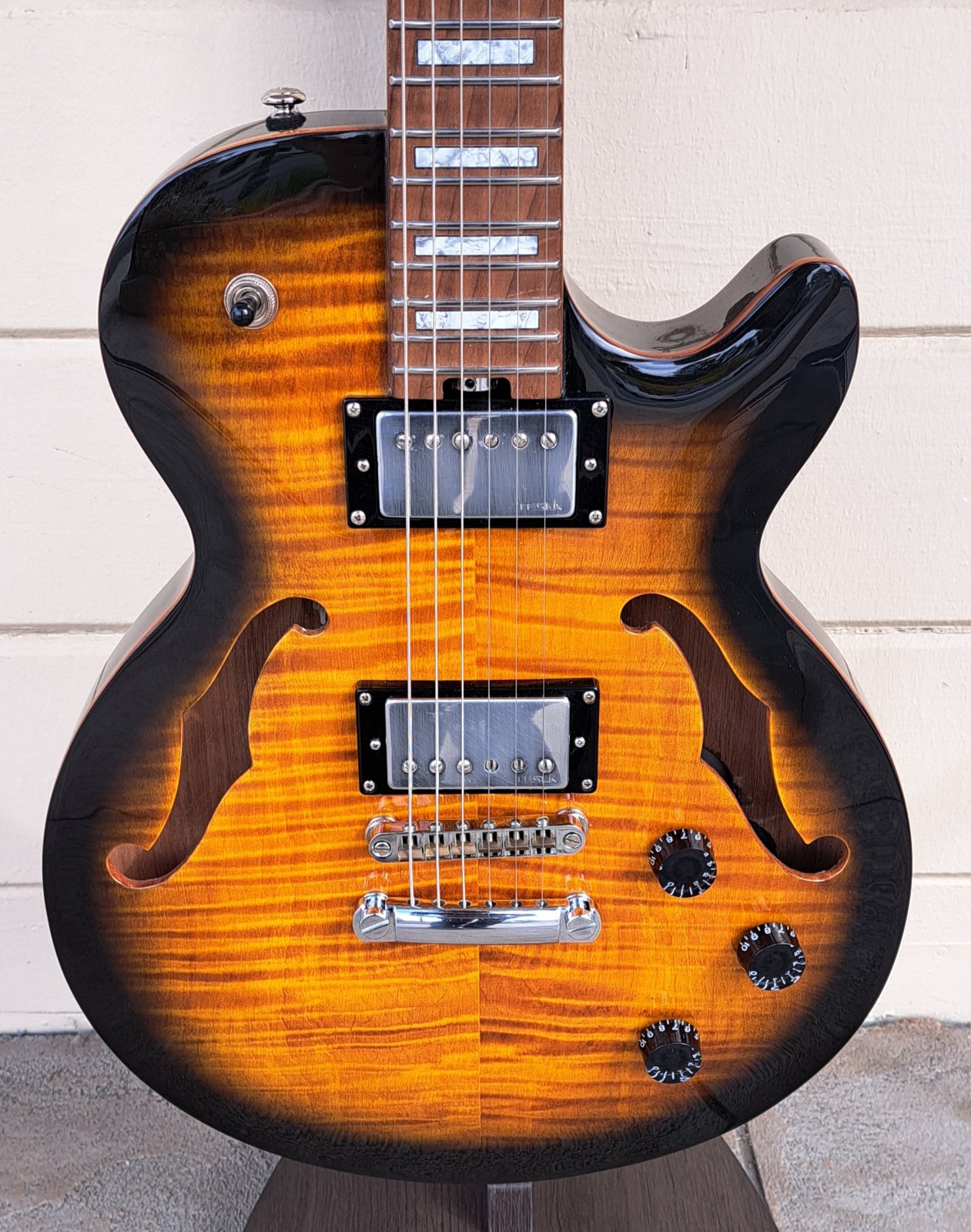 HARLEY BENTON AEOLUS BENGAL BURST SEMIHOLLOW ELECTRIC GUITAR
