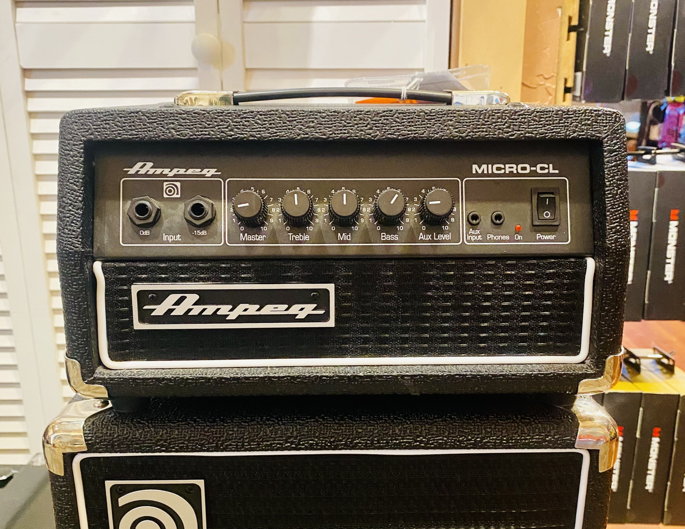 ベース Ampeg Micro-CL Ampeg Micro-CL 100W 2x10 Mini Bass Stack Black | Guitar Center