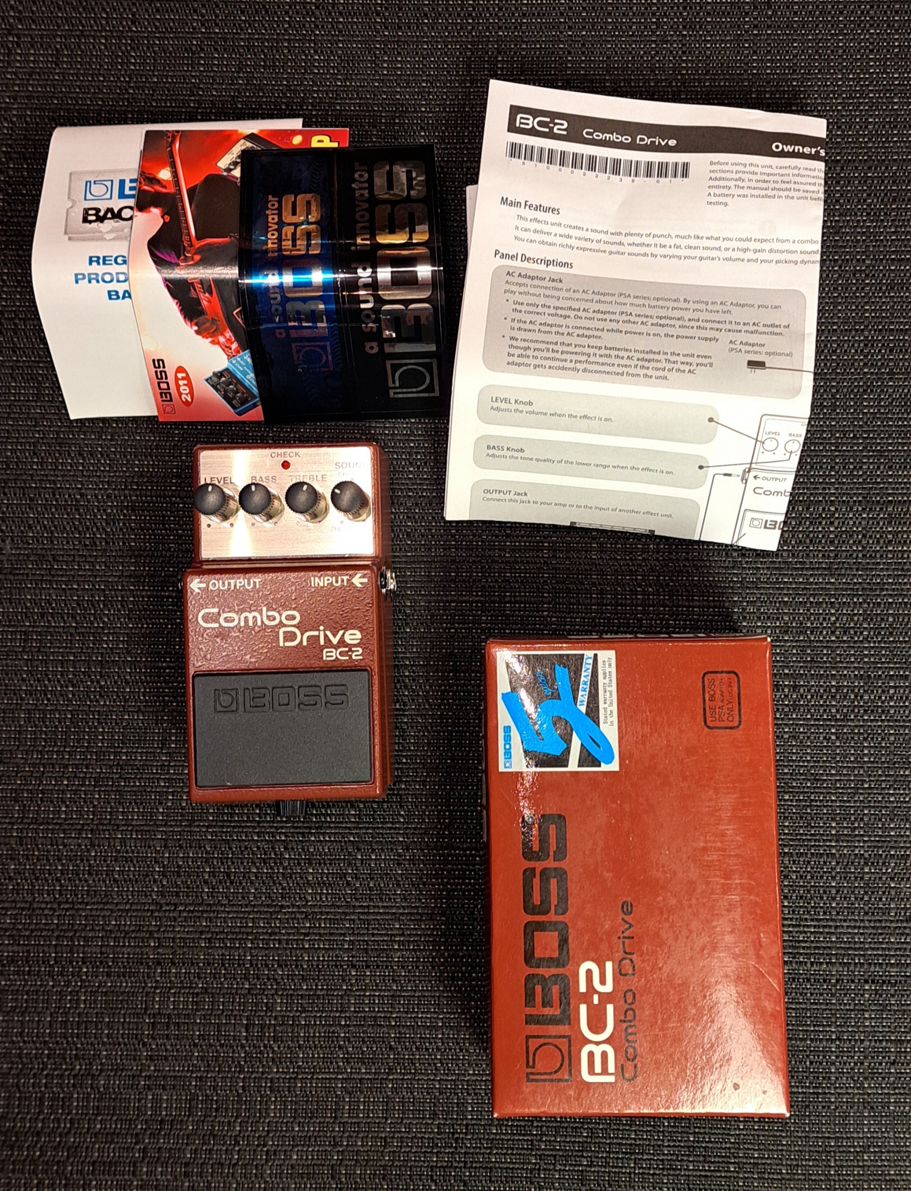 BOSS BC-2 COMBO DRIVE PEDAL W/BOX (USED)