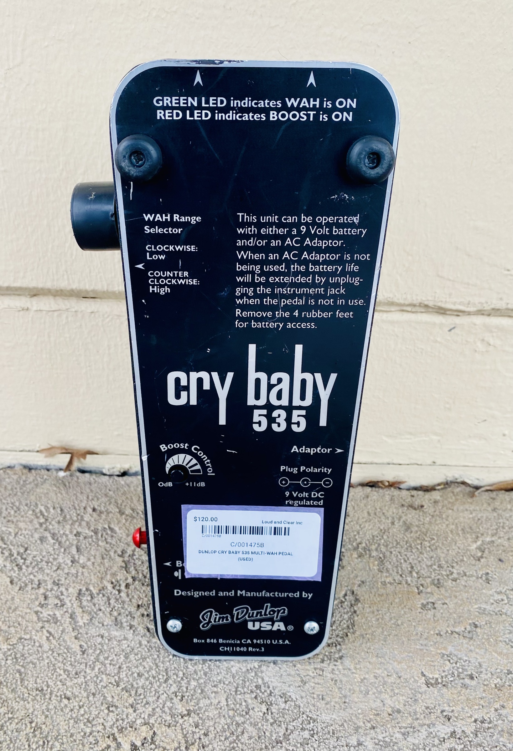 DUNLOP CRY BABY 535 MULTI-WAH PEDAL (USED)