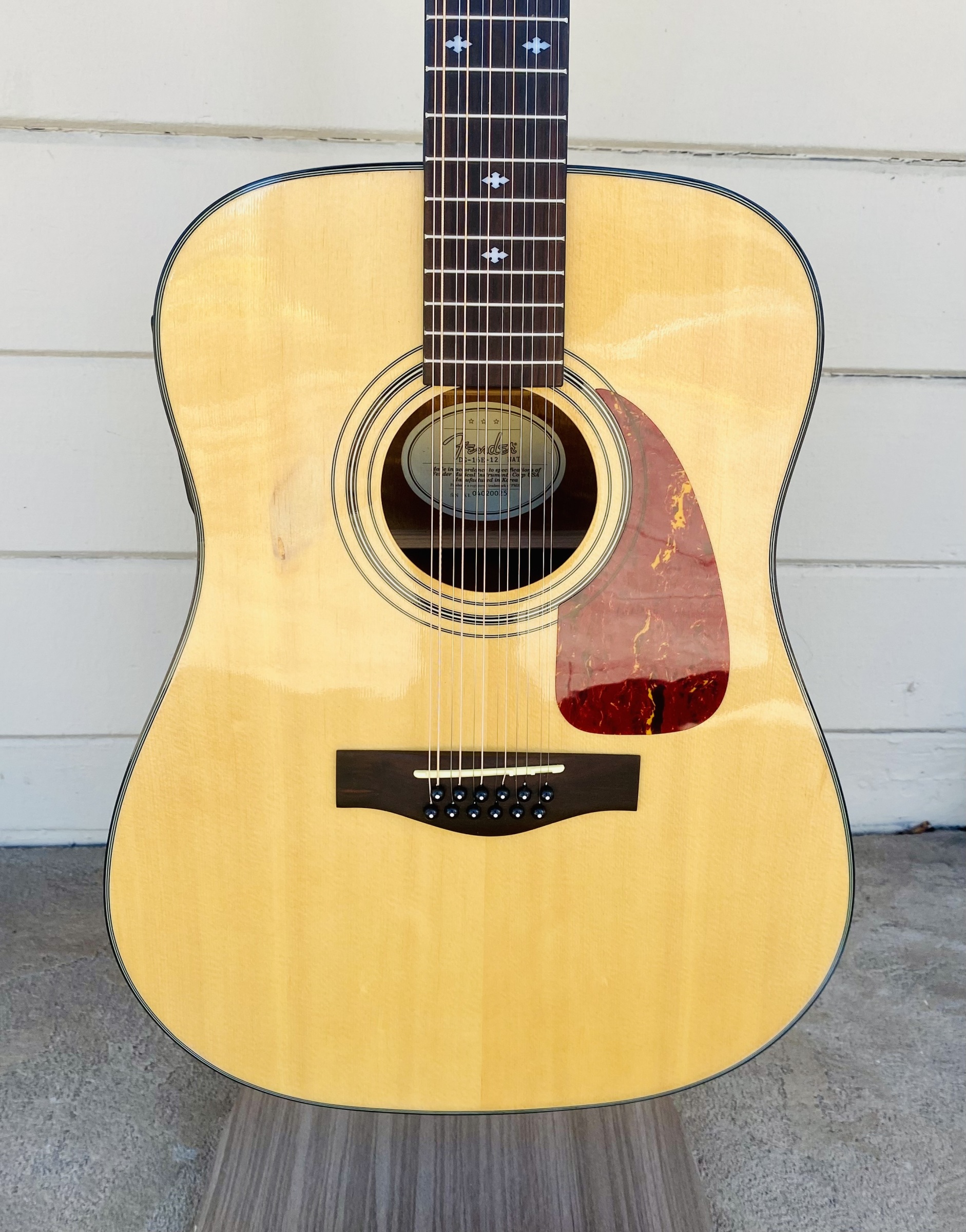 FENDER DG-16E-12 NAT 12 STRING ACOUSTIC/ELECTRIC GUITAR NATURAL FINISH W/BAG - 2004