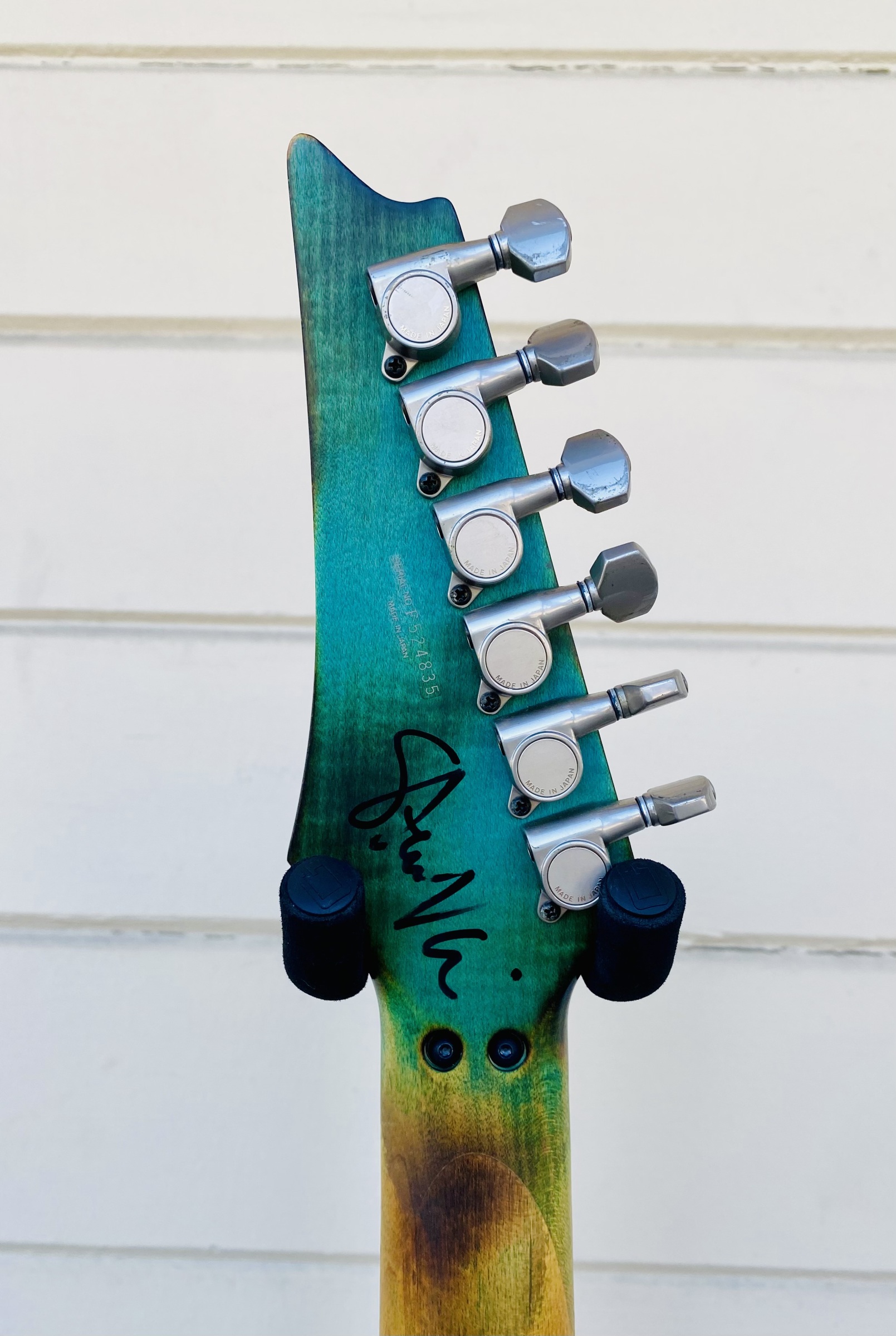 IBANEZ JEM7-BSB ELECTRIC GUITAR W CASE - SIGNED BY STEVE VAI
