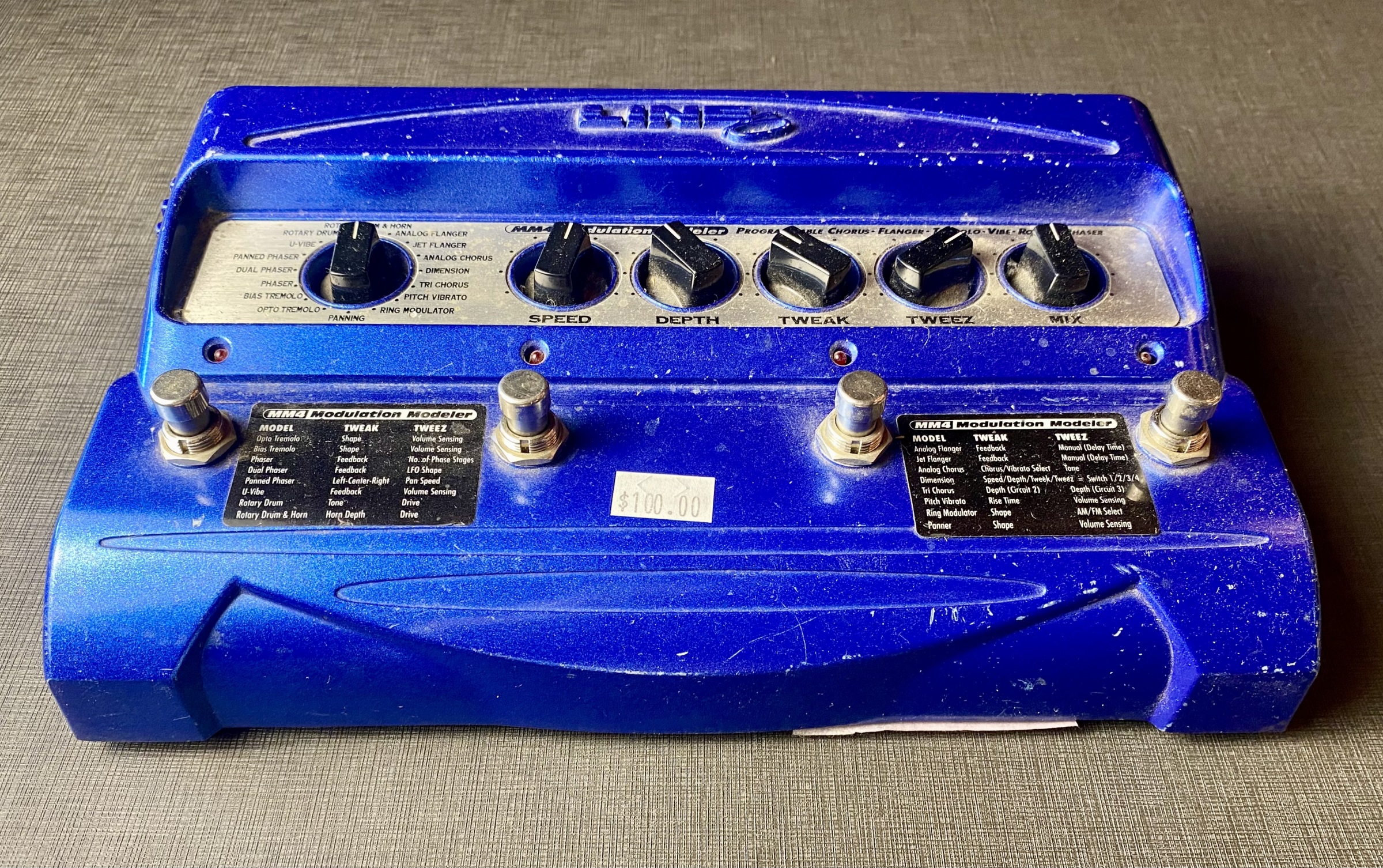 LINE 6 MM4 MODULATION MODELER GUITAR PEDAL