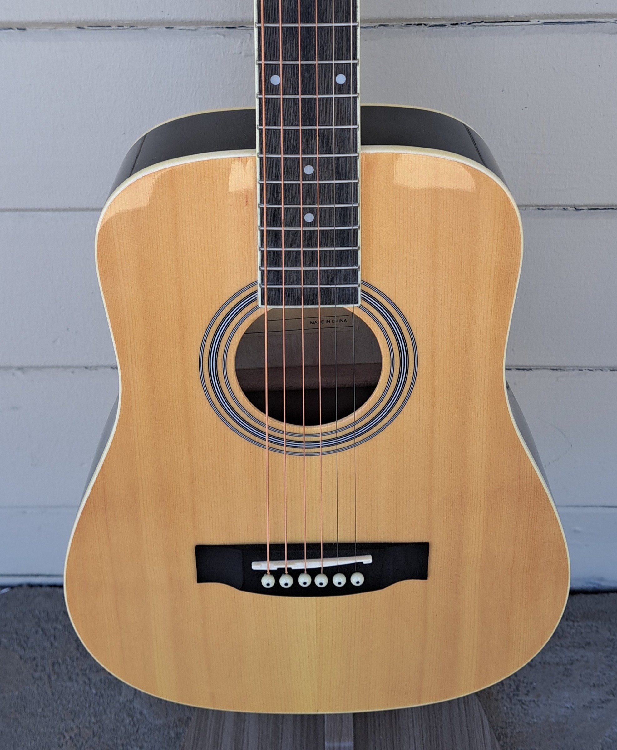 TANARA TD-12NT LEFT HANDED 1/2 SIZE ACOUSTIC GUITAR NATURAL FINISH W/BAG