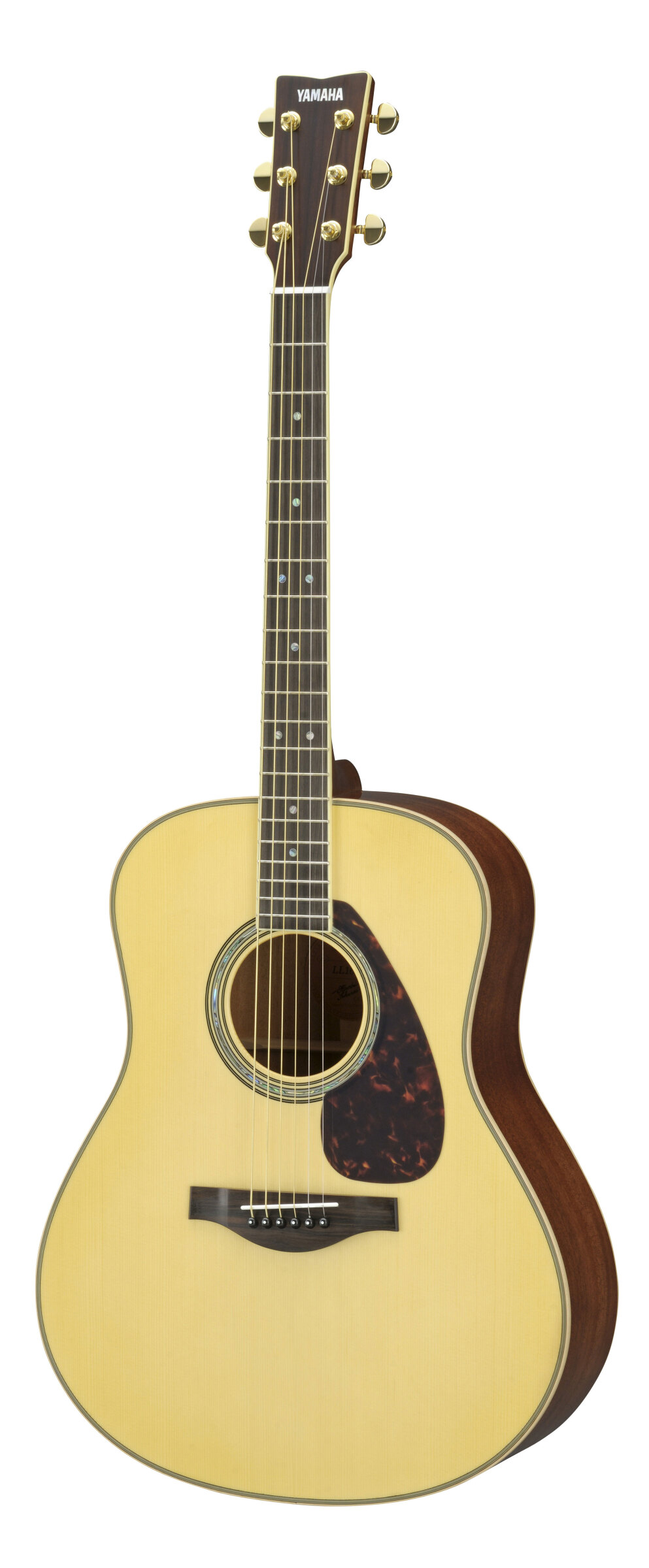 YAMAHA LL16MHC L-SERIES MAHOGANY FOLK ACOUSTIC GUITAR WITH PASSIVE PICKUP WITH HARD BAG; NATURAL