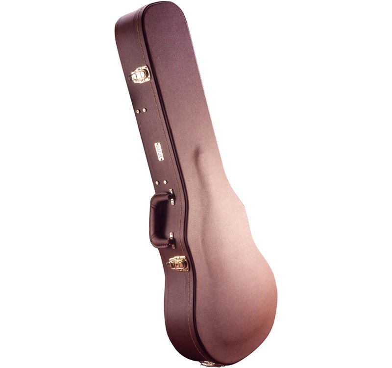 GATOR GW-LP-BROWN DELUXE WOOD CASE FOR SINGLE-CUTAWAY GUITARS SUCH AS GIBSON LES PAUL VINTAGE BROWN EXTERIOR