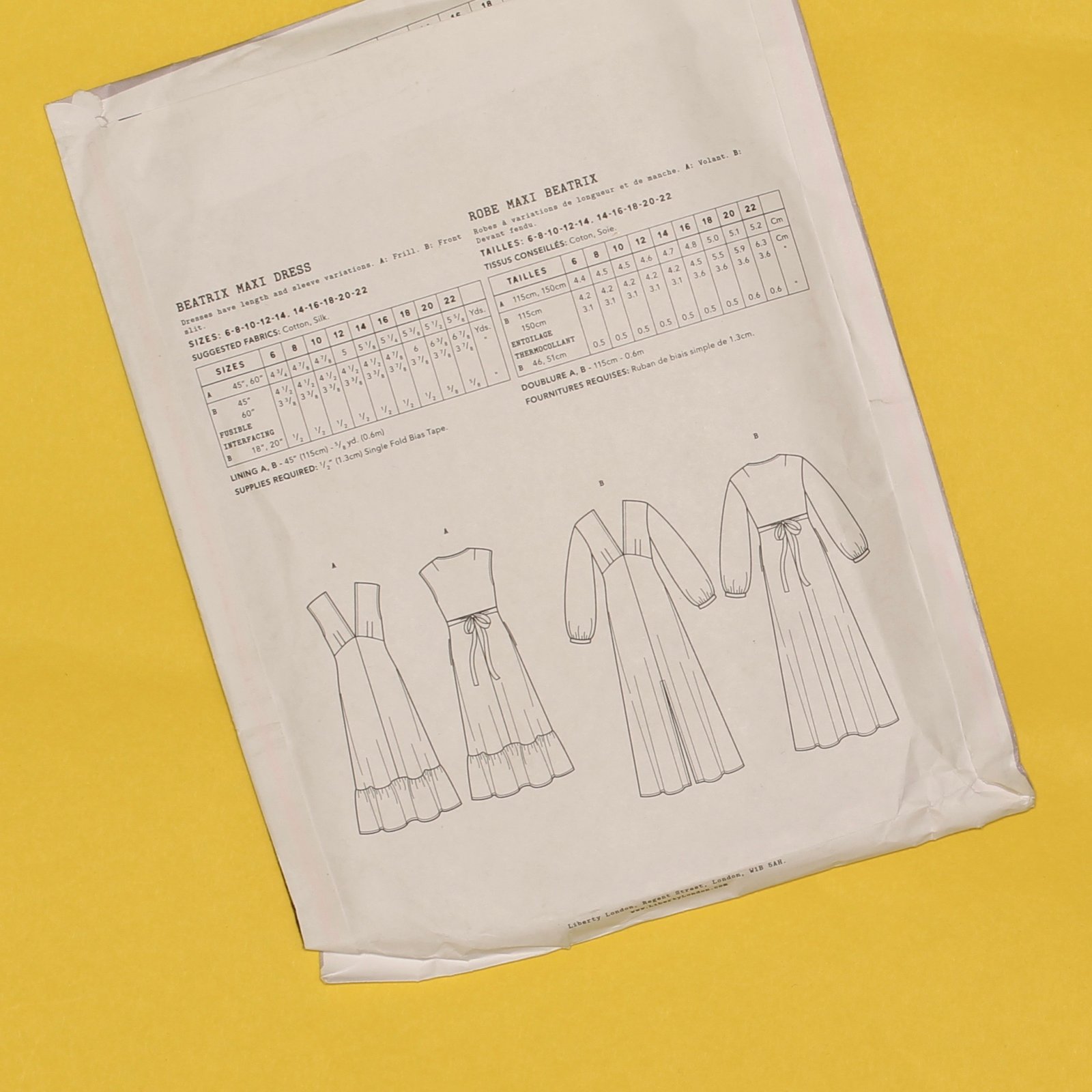 liberty beatrix maxi dress Liberty of London Sewing Pattern