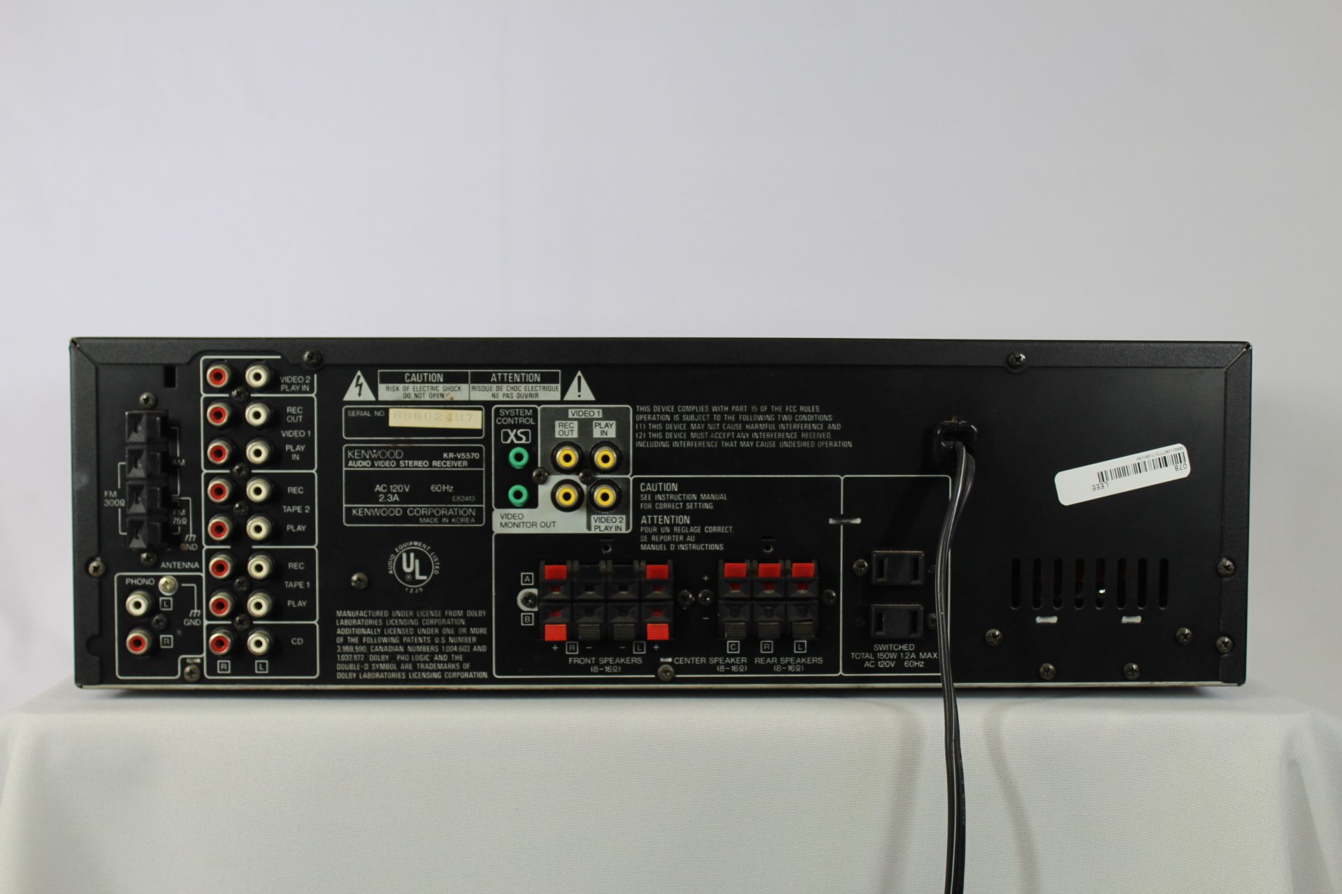 Kenwood KR-V5570 AV Receiver (Used) - 0156486437327