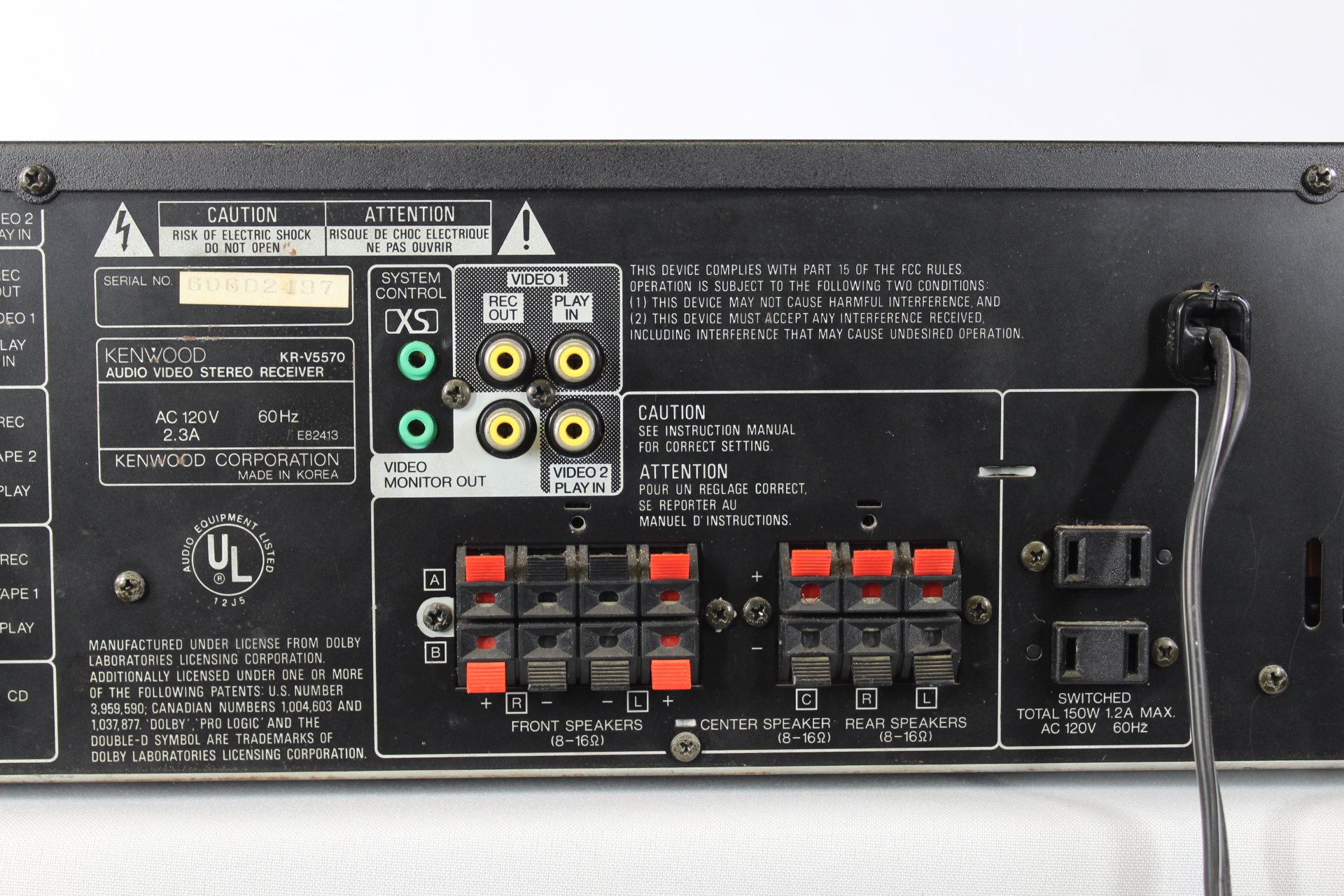 Kenwood KR-V5570 AV Receiver (Used) - 0156486437327