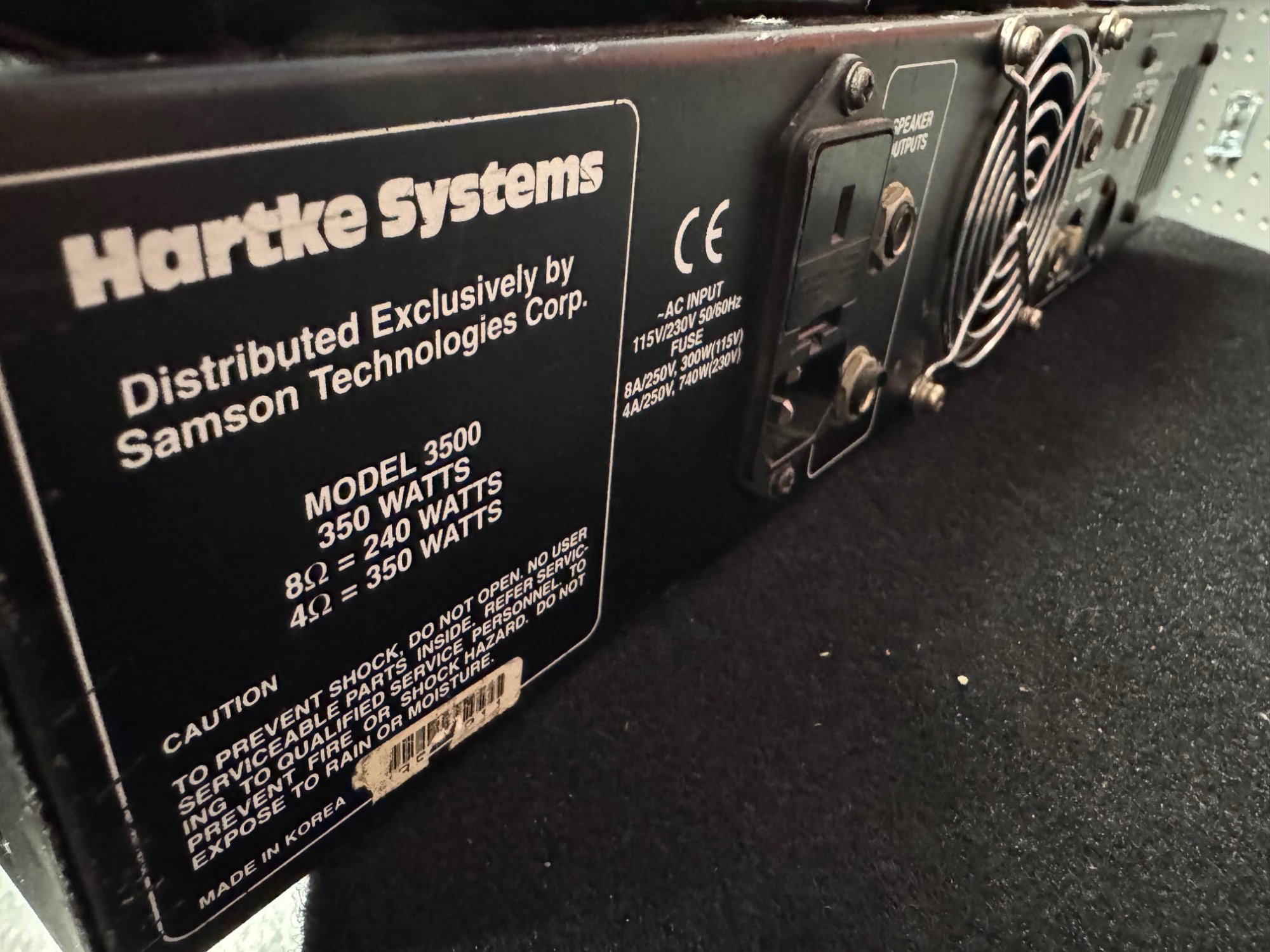Hartke Systems Model 3500 Transient Attack Bass Amp Head