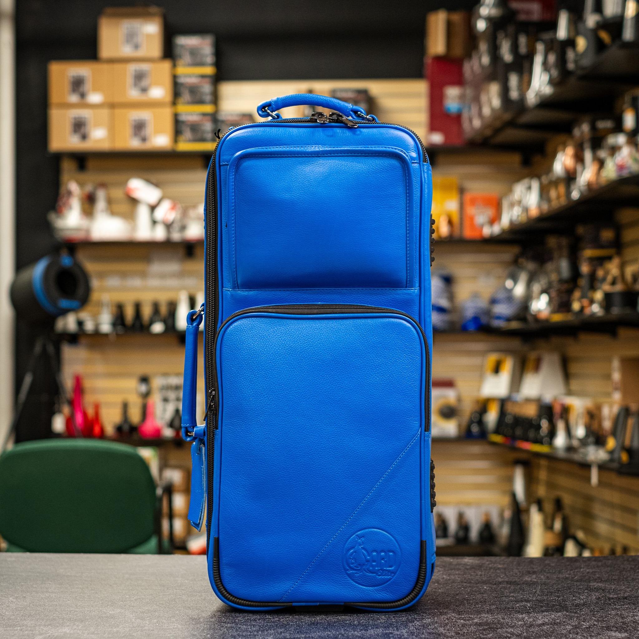 Gard Elite Compact Double Trumpet Gig Bag - Electric Blue Leather (4ECL-EB)
