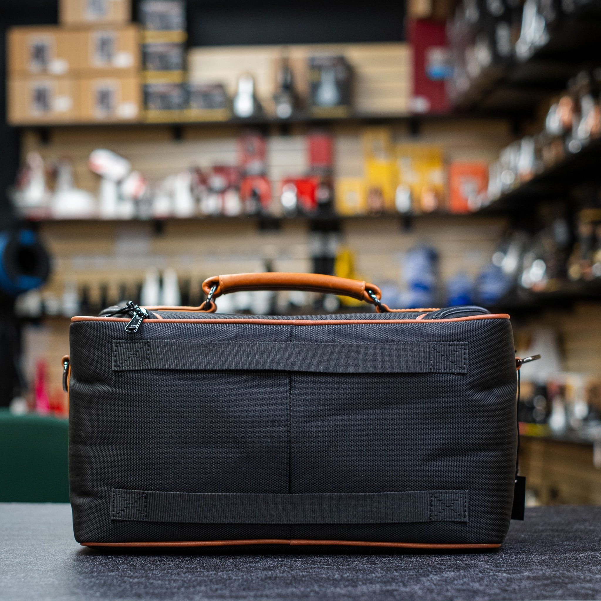 Gard Elite Mute Bag for Trumpet - Black Synthetic w/ Tan Leather
