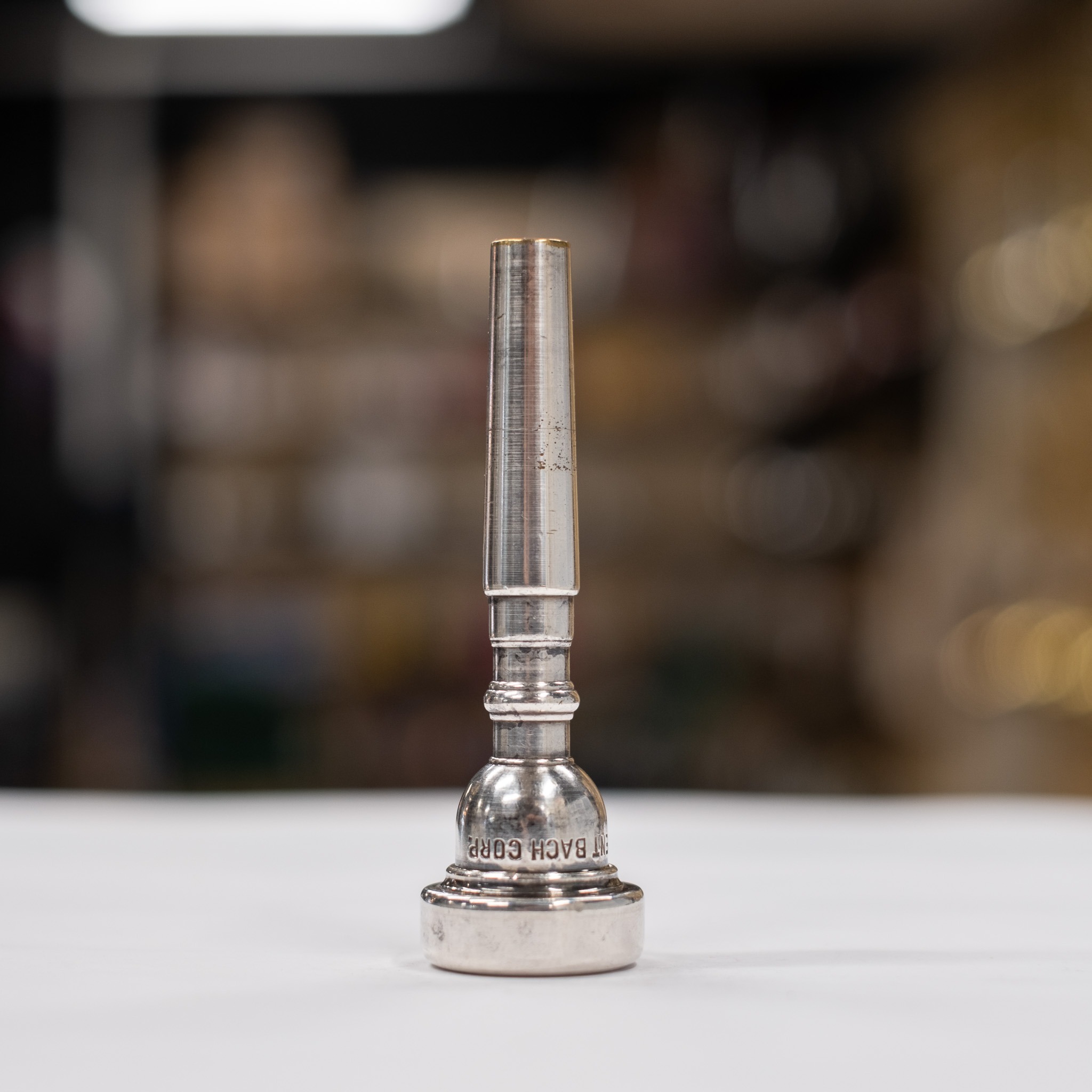 Used Bach E (1C) Screw-Rim Trumpet Mouthpiece w/ #17 Throat - Wilmer Wise Collection
