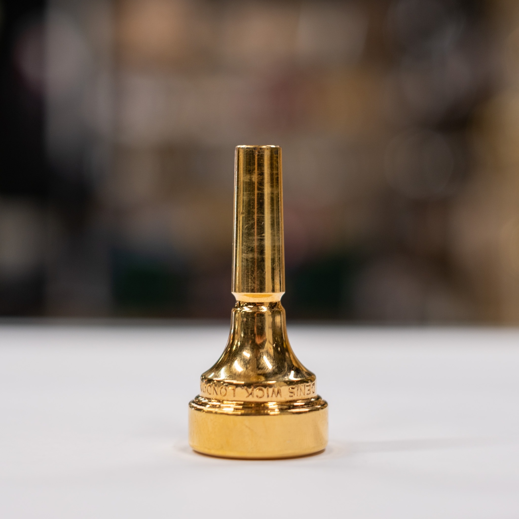 Used Denis Wick 4 Cornet Mouthpiece (Gold-Plated) - Laurie Frink Collection