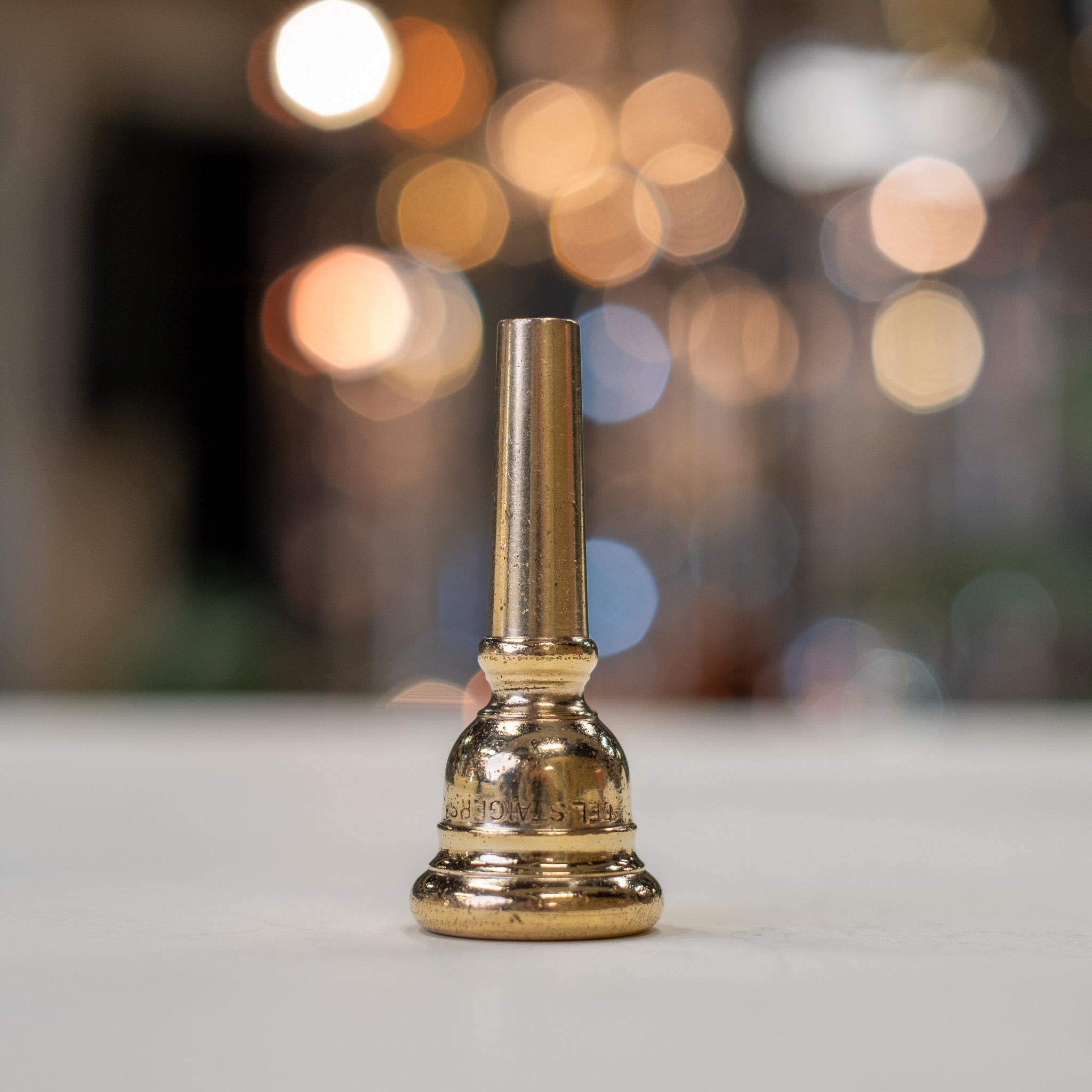 Used H.N. White Del Staigers 3B Gold-Plated Cornet Mouthpiece - Wallace Roney Collection