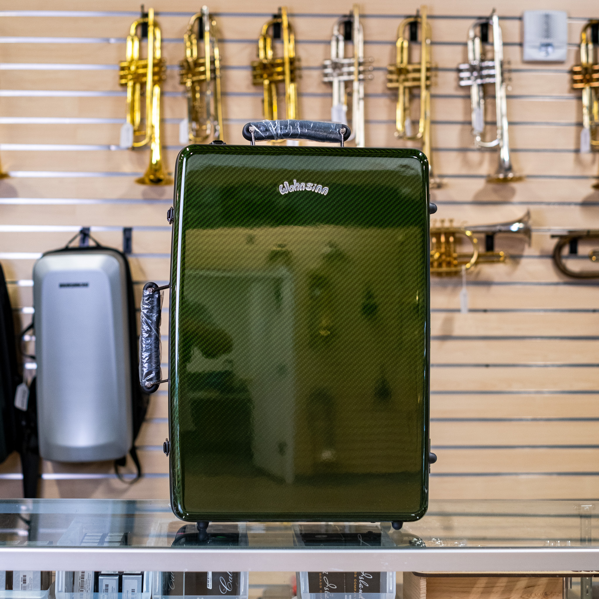 Wahnsinn Quad Trumpet Case - 3K Carbon Fiber, Glossy Forest Green (Ole Edvard Antonsen Edition)