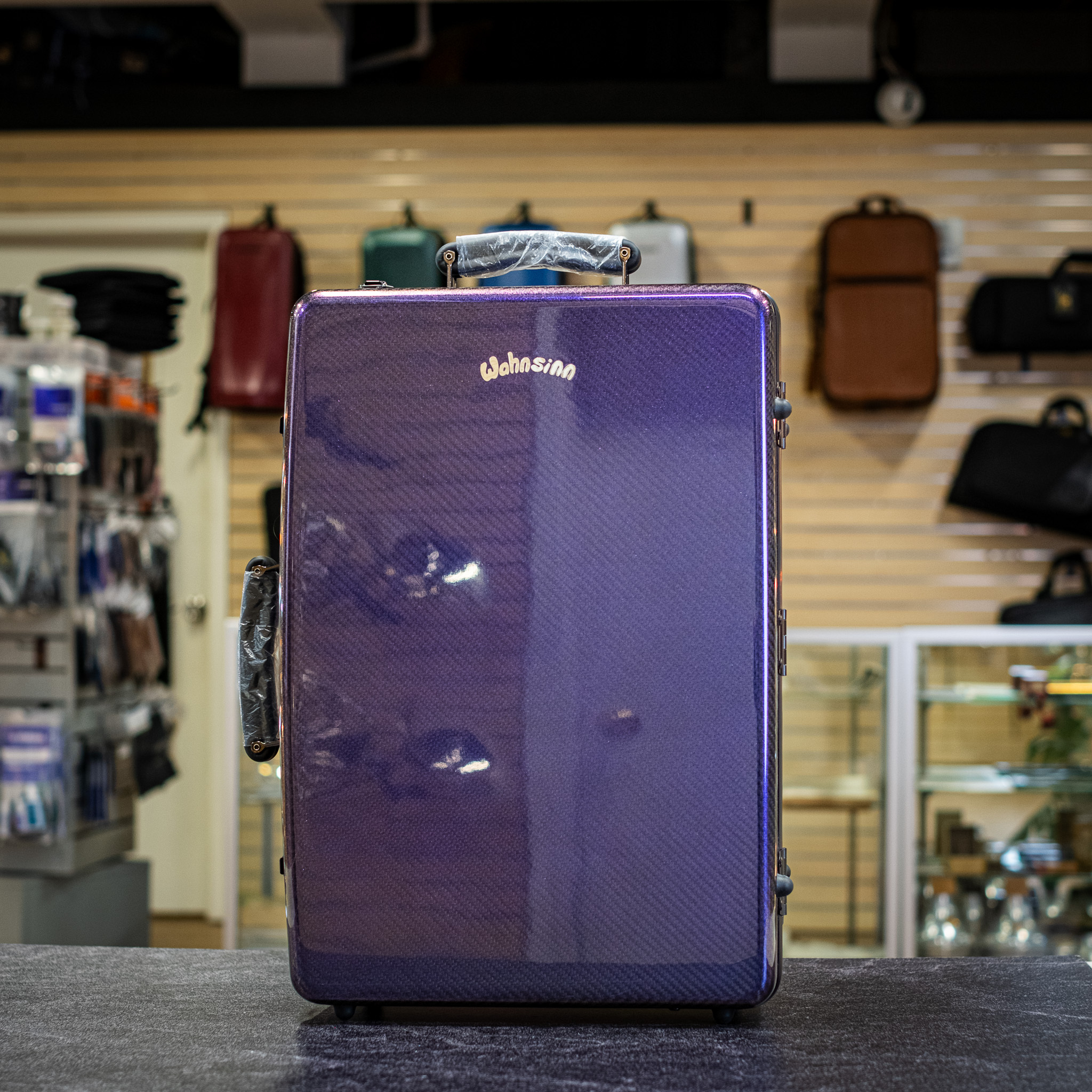 Wahnsinn Quad Trumpet Case - 3K Carbon Fiber, Glossy Galaxy Purple