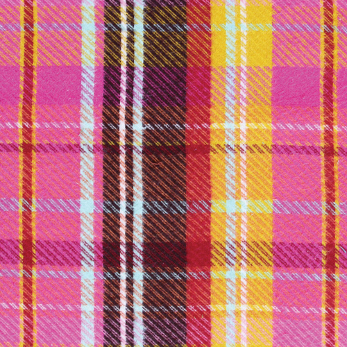 Highlands Cotton Yarn-Dyed Double-Brushed Flannel 5.2 oz, 44 - Plaid Twill - Meadow Flowerbed
