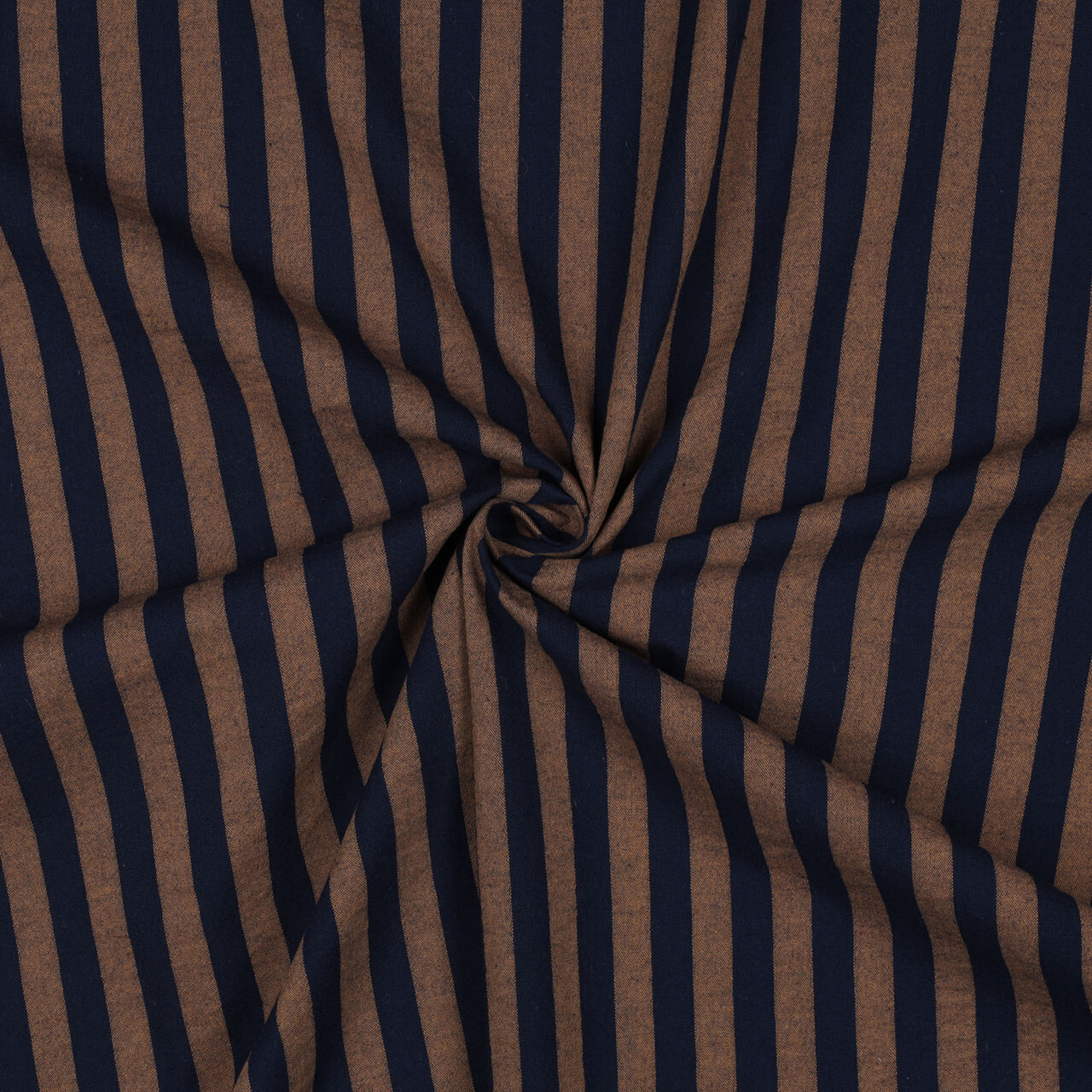 Yarn-Dyed Woven Cotton Shirting 4 oz, 56 - Brown & Black Stripe 1/2   