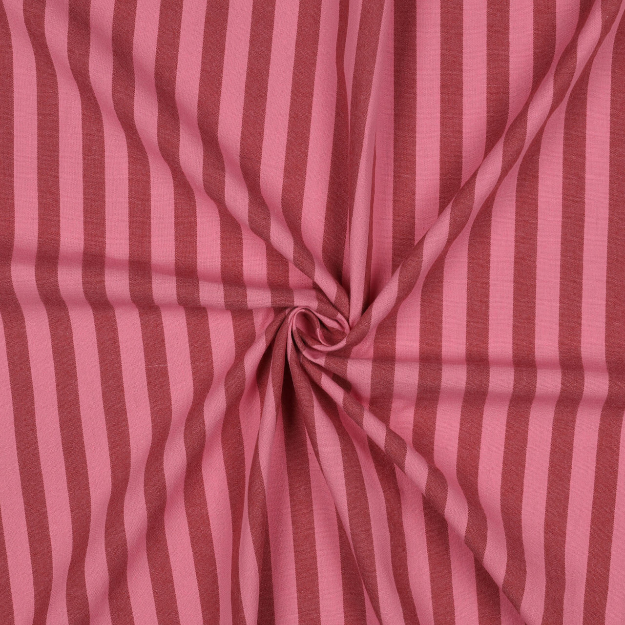 Yarn-Dyed Woven Cotton Shirting 4 oz, 56 - Pink & Red Stripe 1/2  