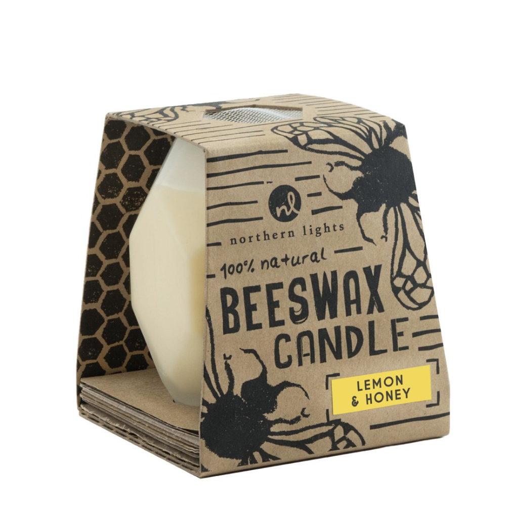 Northern Lights Beeswax Candle Lemon/Honey