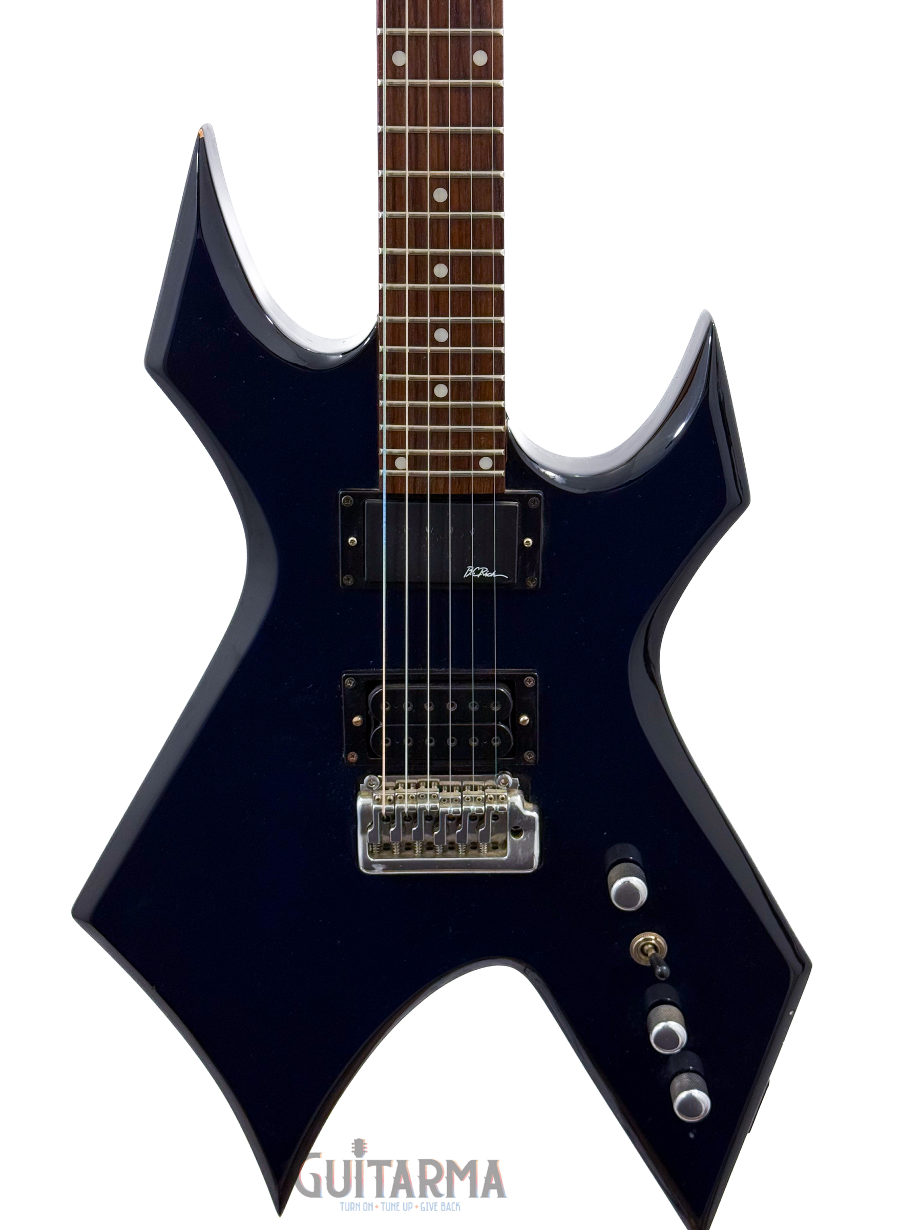 BC Rich Warlock - 2000s Platinum Series, HH, Trans Blue w/Dean zip-up case + DiMarzio Evolution in bridge
