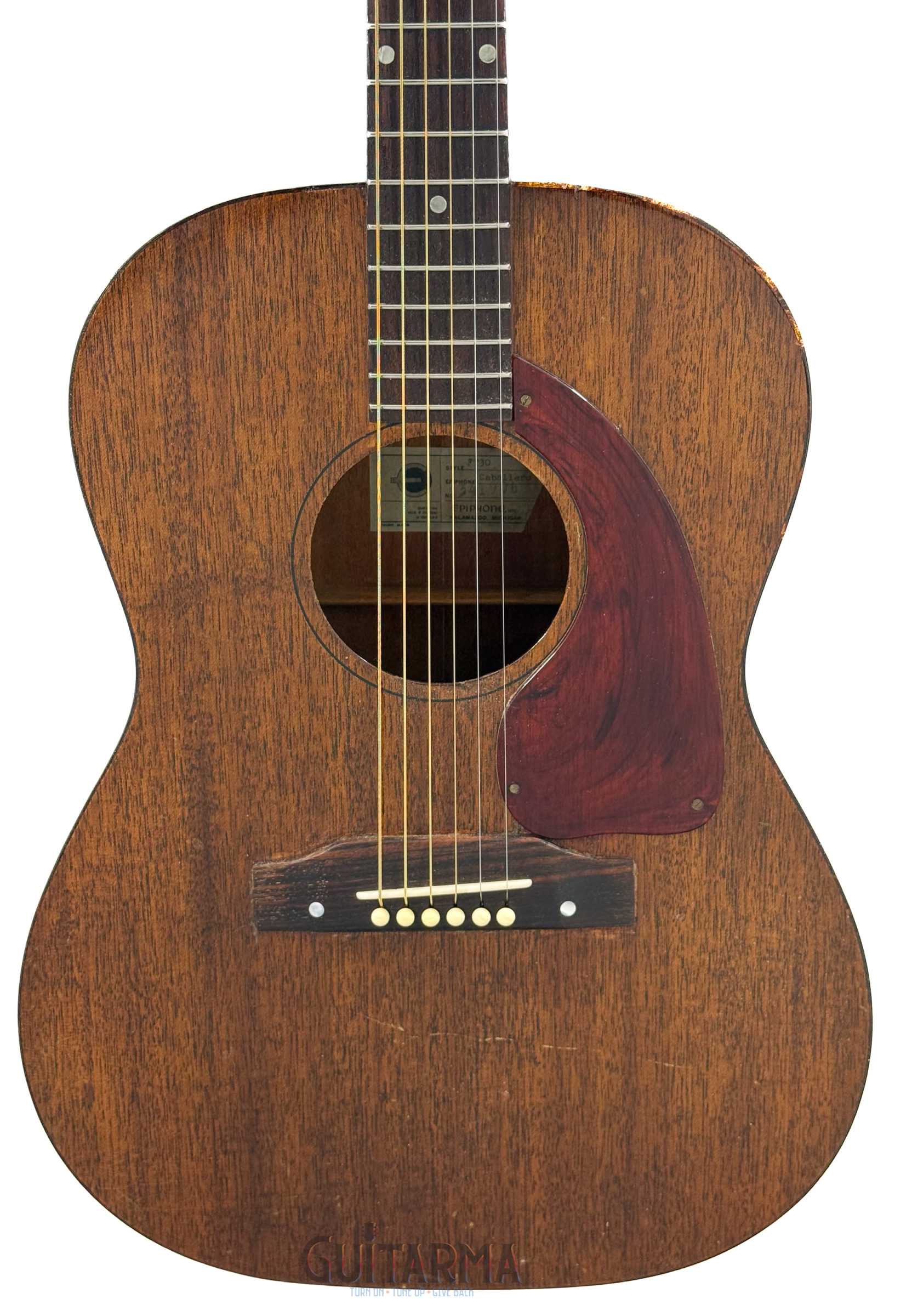 Epiphone FT30 Caballero - Vintage 1965 Gibson-made LG-1 style, ladder-braced, w/non-original HSC